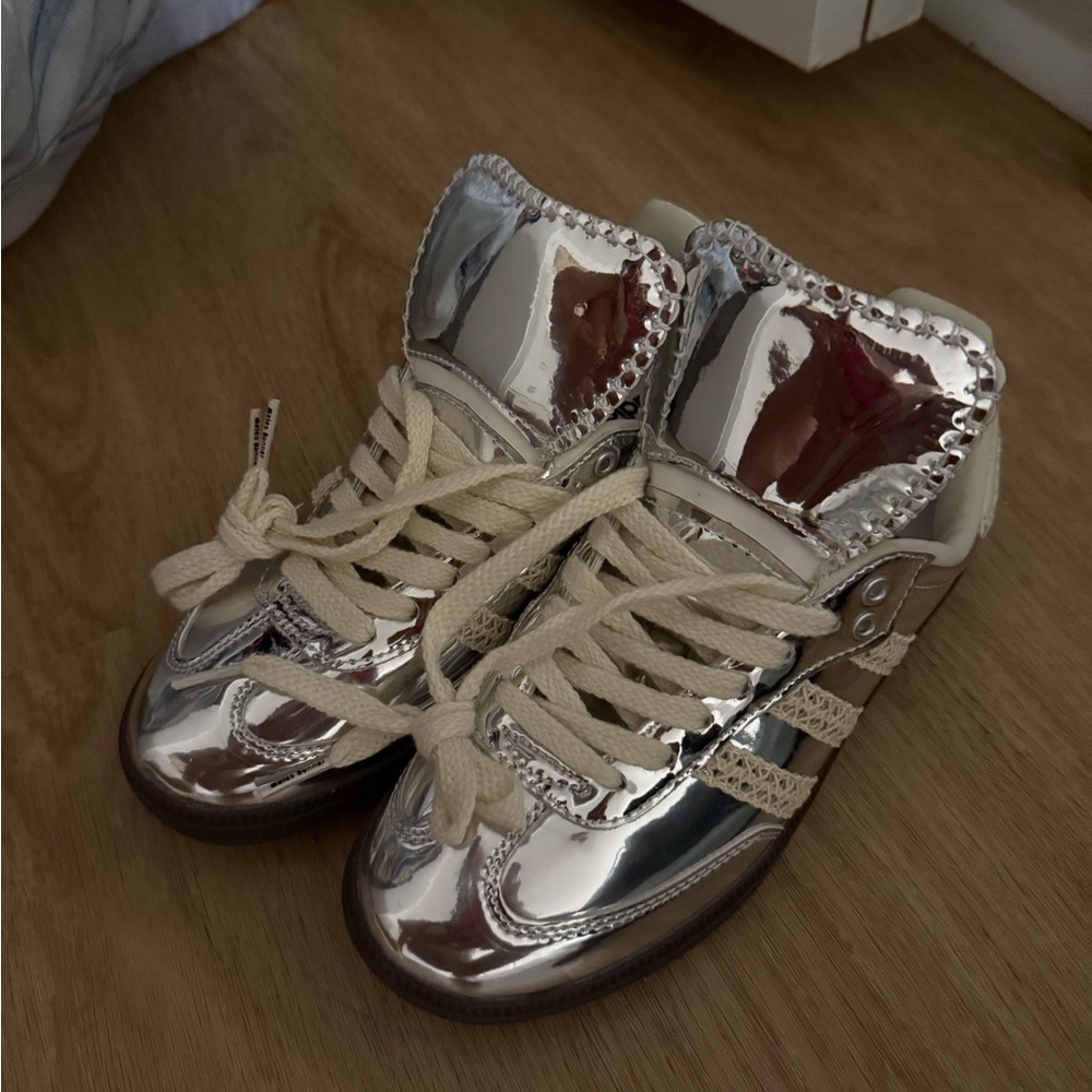 adidas Originals Kids Metallic Silver Sneakers